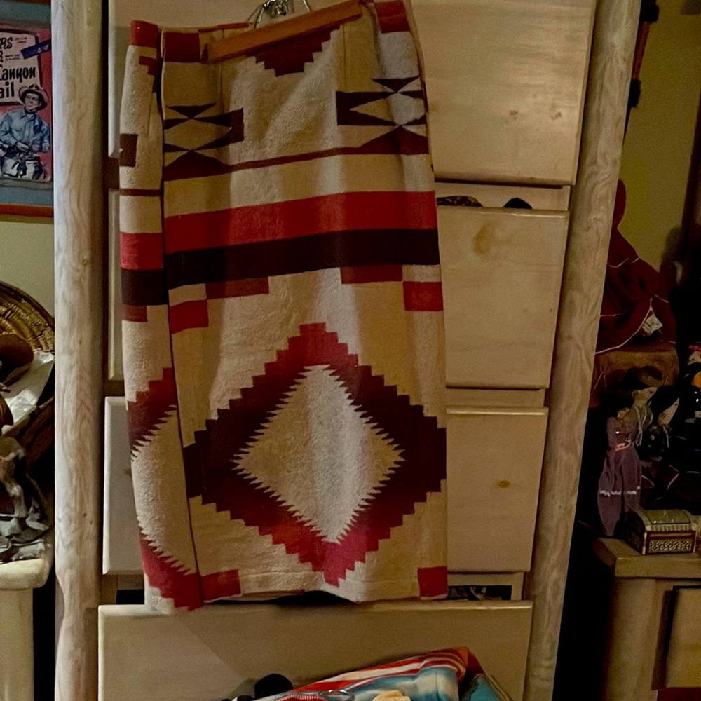 Ralph Lauren Indian Double D Ranch Beacon pattern wrap skirt ( no tags)